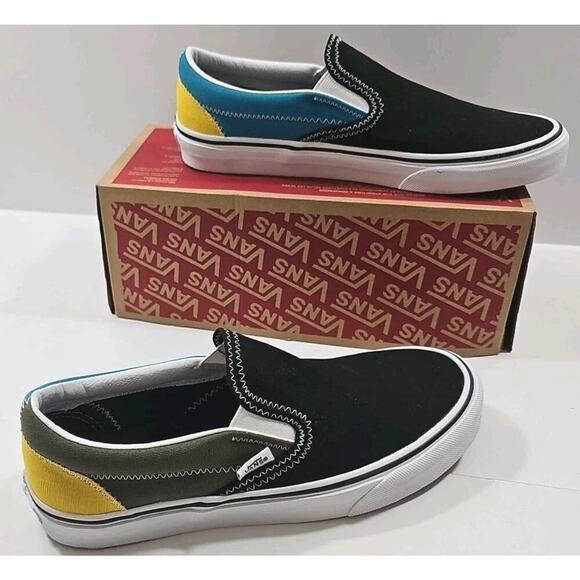Vans ~Woman 10; Men's 8.5~Classic Slip-On Zig Zag Multi/True Sneakers NEW